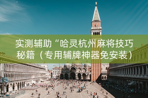实测辅助“哈灵杭州麻将技巧秘籍（专用辅牌神器免安装）