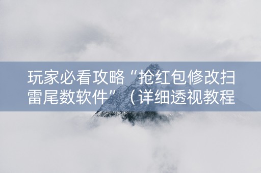 玩家必看攻略“抢红包修改扫雷尾数软件”（详细透视教程）-哔哩哔哩