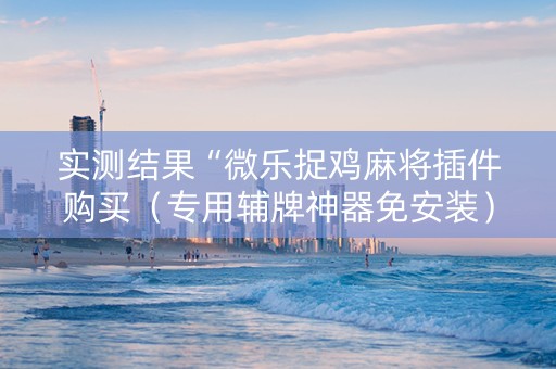 实测结果“微乐捉鸡麻将插件购买（专用辅牌神器免安装）