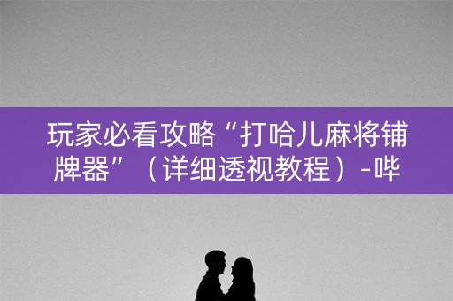 玩家必看攻略“打哈儿麻将铺牌器”（详细透视教程）-哔哩哔哩