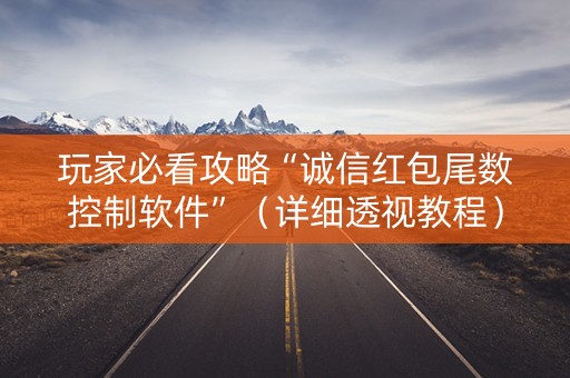 玩家必看攻略“诚信红包尾数控制软件”（详细透视教程）-哔哩哔哩