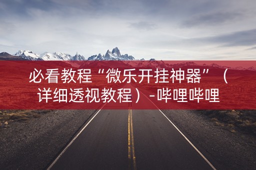 必看教程“微乐开挂神器”（详细透视教程）-哔哩哔哩