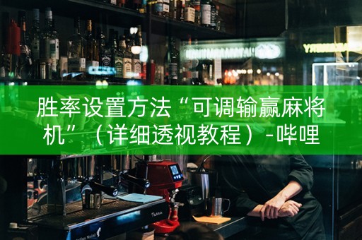 胜率设置方法“可调输赢麻将机”（详细透视教程）-哔哩哔哩