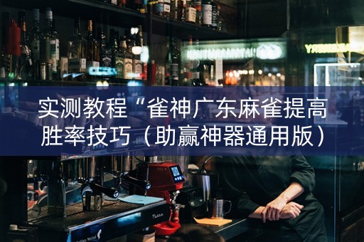 实测教程“雀神广东麻雀提高胜率技巧（助赢神器通用版）