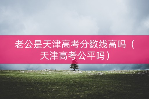 老公是天津高考分数线高吗（天津高考公平吗）