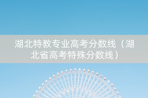 湖北特教专业高考分数线（湖北省高考特殊分数线）