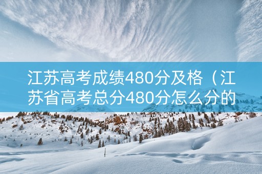 江苏高考成绩480分及格（江苏省高考总分480分怎么分的）