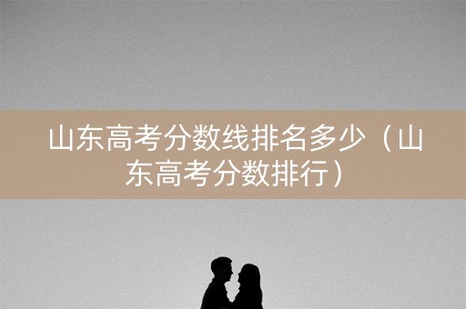山东高考分数线排名多少（山东高考分数排行）