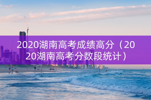2020湖南高考成绩高分（2020湖南高考分数段统计）