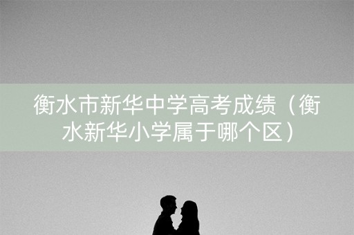 衡水市新华中学高考成绩（衡水新华小学属于哪个区）