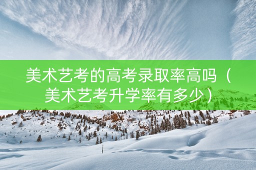美术艺考的高考录取率高吗（美术艺考升学率有多少）