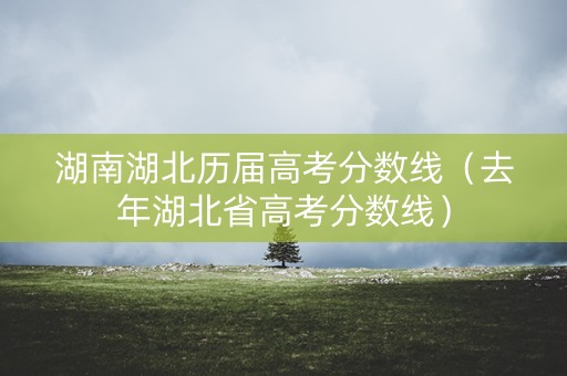 湖南湖北历届高考分数线（去年湖北省高考分数线）