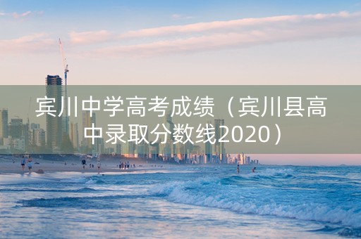 宾川中学高考成绩（宾川县高中录取分数线2020）