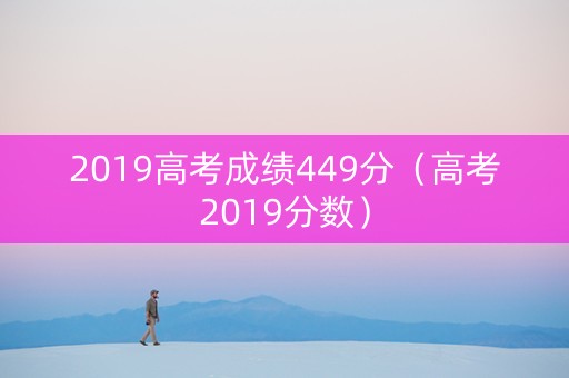 2019高考成绩449分（高考2019分数）