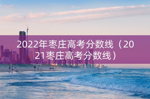 2022年枣庄高考分数线（2021枣庄高考分数线）