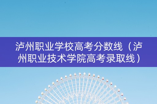 泸州职业学校高考分数线（泸州职业技术学院高考录取线）
