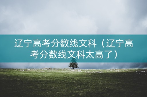 辽宁高考分数线文科（辽宁高考分数线文科太高了）