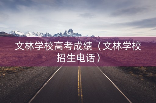 文林学校高考成绩（文林学校招生电话）