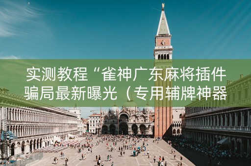 实测教程“雀神广东麻将插件骗局最新曝光（专用辅牌神器免安装）