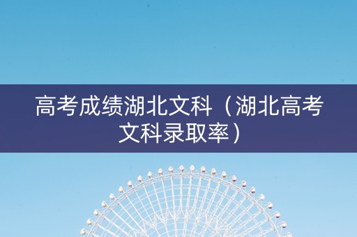 高考成绩湖北文科（湖北高考文科录取率）