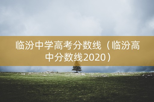临汾中学高考分数线（临汾高中分数线2020）