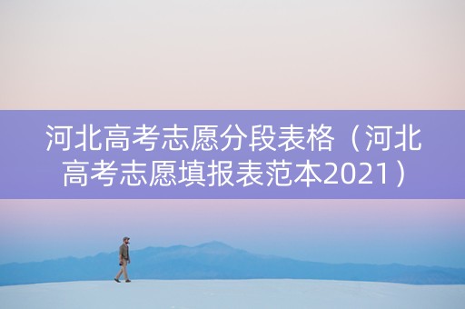 河北高考志愿分段表格（河北高考志愿填报表范本2021）