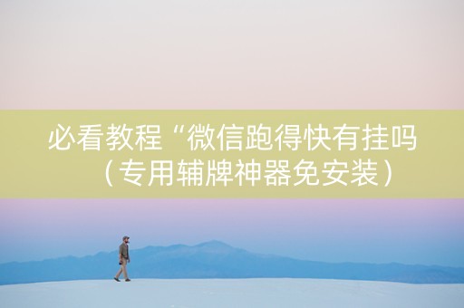 必看教程“微信跑得快有挂吗（专用辅牌神器免安装）