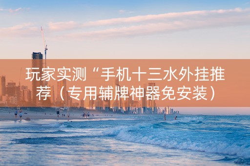 玩家实测“手机十三水外挂推荐（专用辅牌神器免安装）