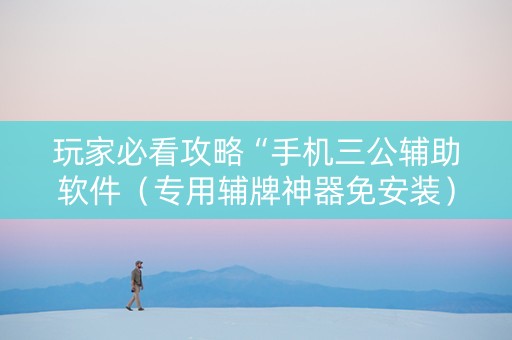 玩家必看攻略“手机三公辅助软件（专用辅牌神器免安装）