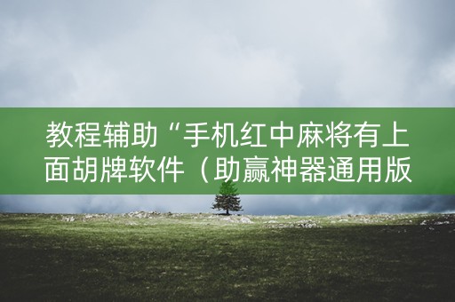 教程辅助“手机红中麻将有上面胡牌软件（助赢神器通用版）