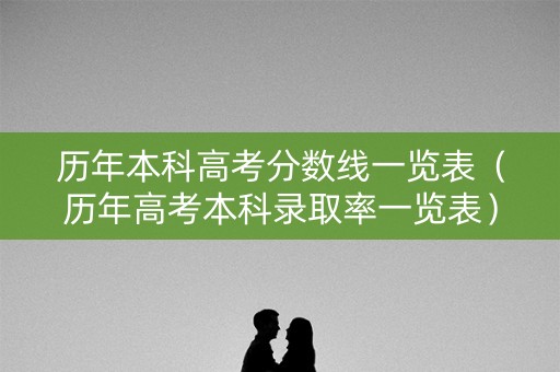 历年本科高考分数线一览表（历年高考本科录取率一览表）