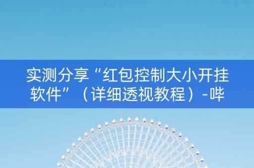 实测分享“红包控制大小开挂软件”（详细透视教程）-哔哩哔哩