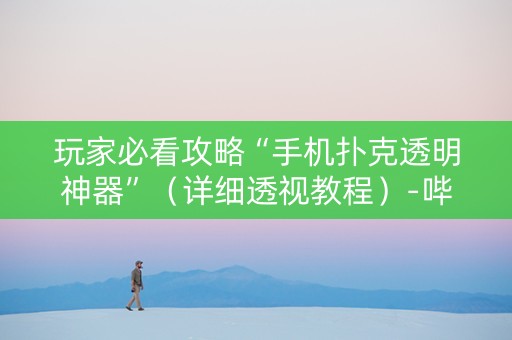 玩家必看攻略“手机扑克透明神器”（详细透视教程）-哔哩哔哩