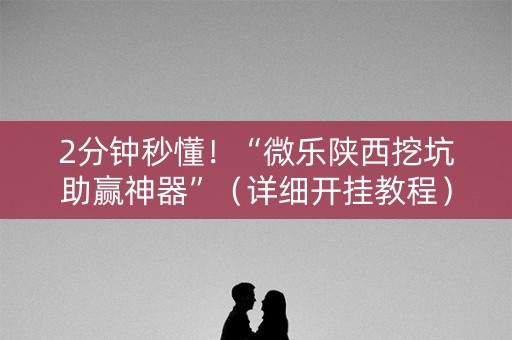 2分钟秒懂！“微乐陕西挖坑助赢神器”（详细开挂教程）-哔哩哔哩