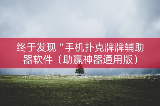 终于发现“手机扑克牌牌辅助器软件（助赢神器通用版）