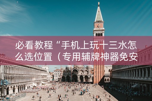 必看教程“手机上玩十三水怎么选位置（专用辅牌神器免安装）