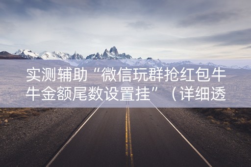 实测辅助“微信玩群抢红包牛牛金额尾数设置挂”（详细透视教程）-哔哩哔哩