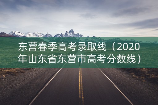 东营春季高考录取线（2020年山东省东营市高考分数线）