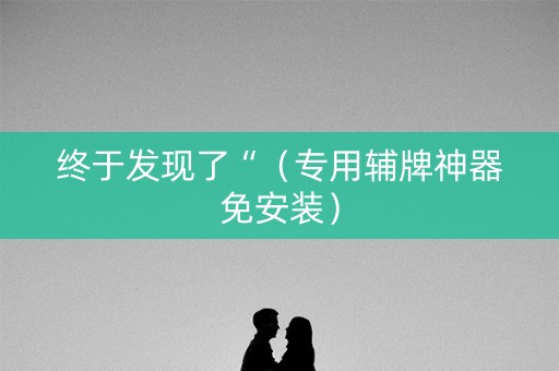 终于发现了“（专用辅牌神器免安装）