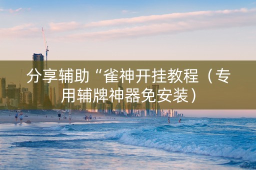 分享辅助“雀神开挂教程（专用辅牌神器免安装）