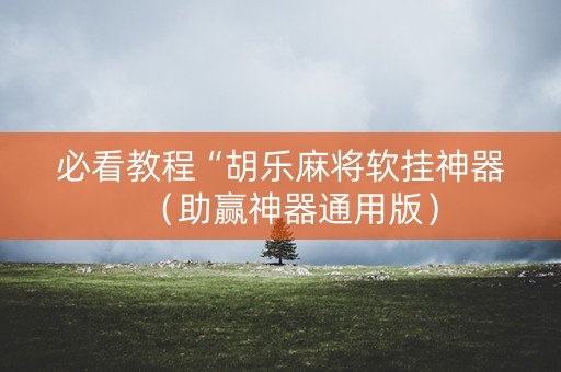必看教程“胡乐麻将软挂神器（助赢神器通用版）