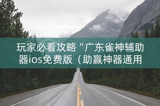 玩家必看攻略“广东雀神辅助器ios免费版（助赢神器通用版）