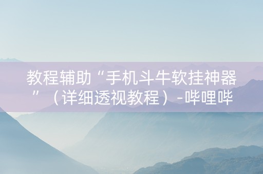 教程辅助“手机斗牛软挂神器”（详细透视教程）-哔哩哔哩