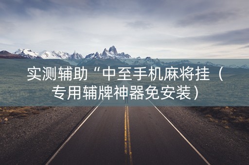 实测辅助“中至手机麻将挂（专用辅牌神器免安装）
