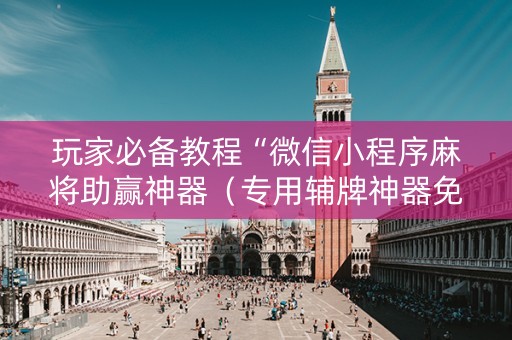 玩家必备教程“微信小程序麻将助赢神器（专用辅牌神器免安装）