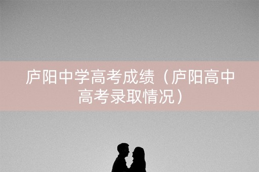 庐阳中学高考成绩（庐阳高中高考录取情况）