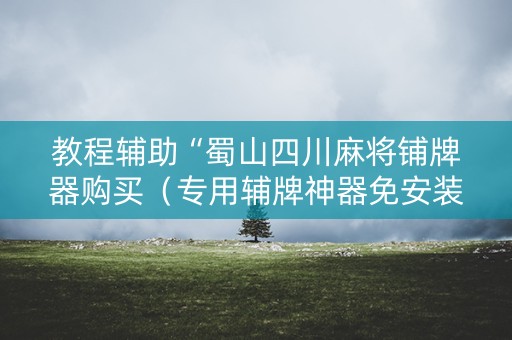教程辅助“蜀山四川麻将铺牌器购买（专用辅牌神器免安装）