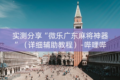 实测分享“微乐广东麻将神器”（详细辅助教程）-哔哩哔哩