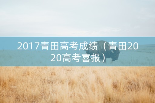 2017青田高考成绩（青田2020高考喜报）