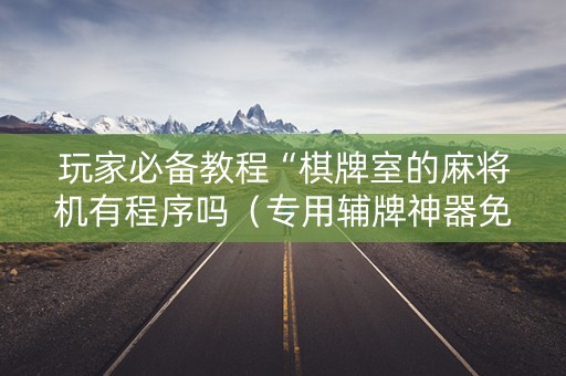 玩家必备教程“棋牌室的麻将机有程序吗（专用辅牌神器免安装）